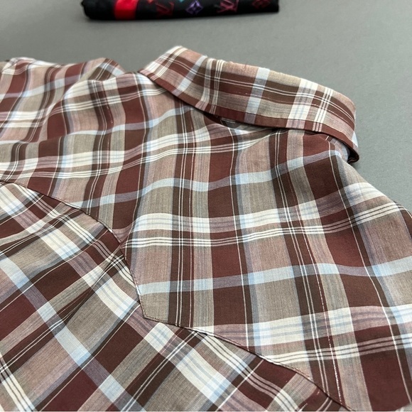 Vintage 70s White Tag Levi’s Plaid Western Button Up Shirt - Picture 12 of 14